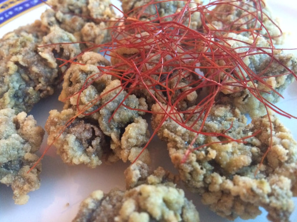 Ortiguillas de mar en tempura